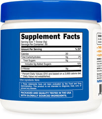 Close-up of Nutricost D-Ribose bottle label