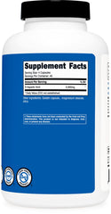 Nutricost D-Aspartic Acid bottle nutrition facts — non-GMO and gluten-free labeling.