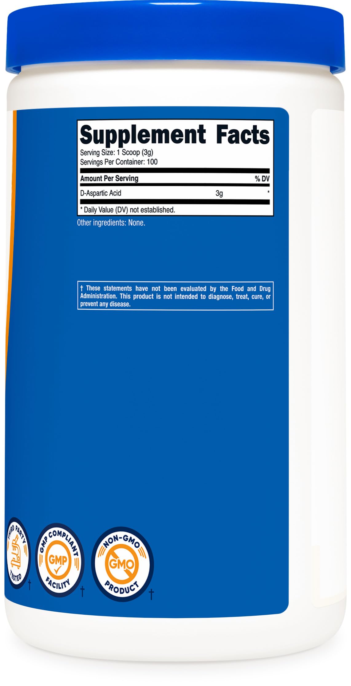 Nutricost DAA powder container setup for everyday routine.