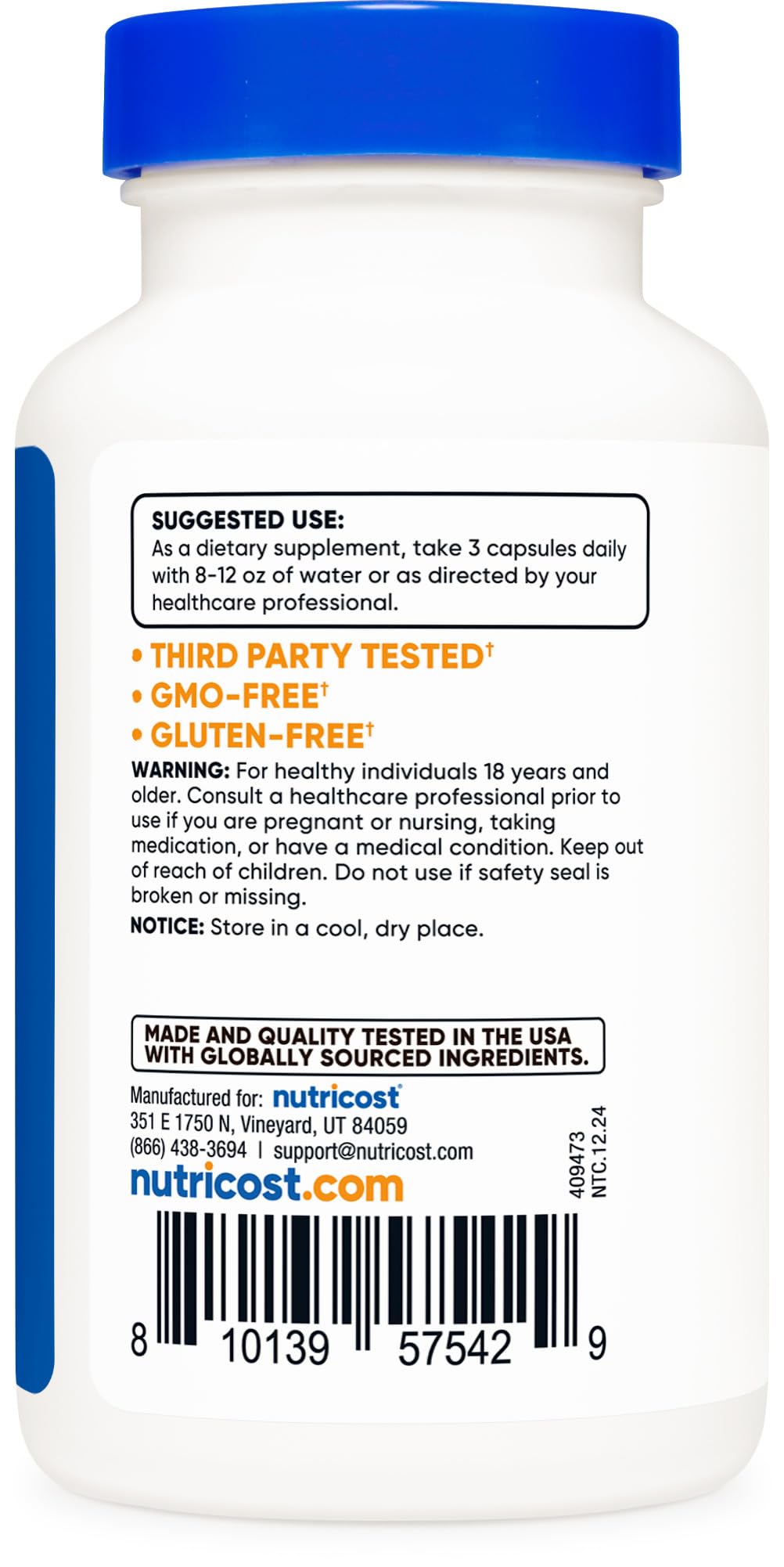 Nutricost Daily Fruits bottle showing ingredients