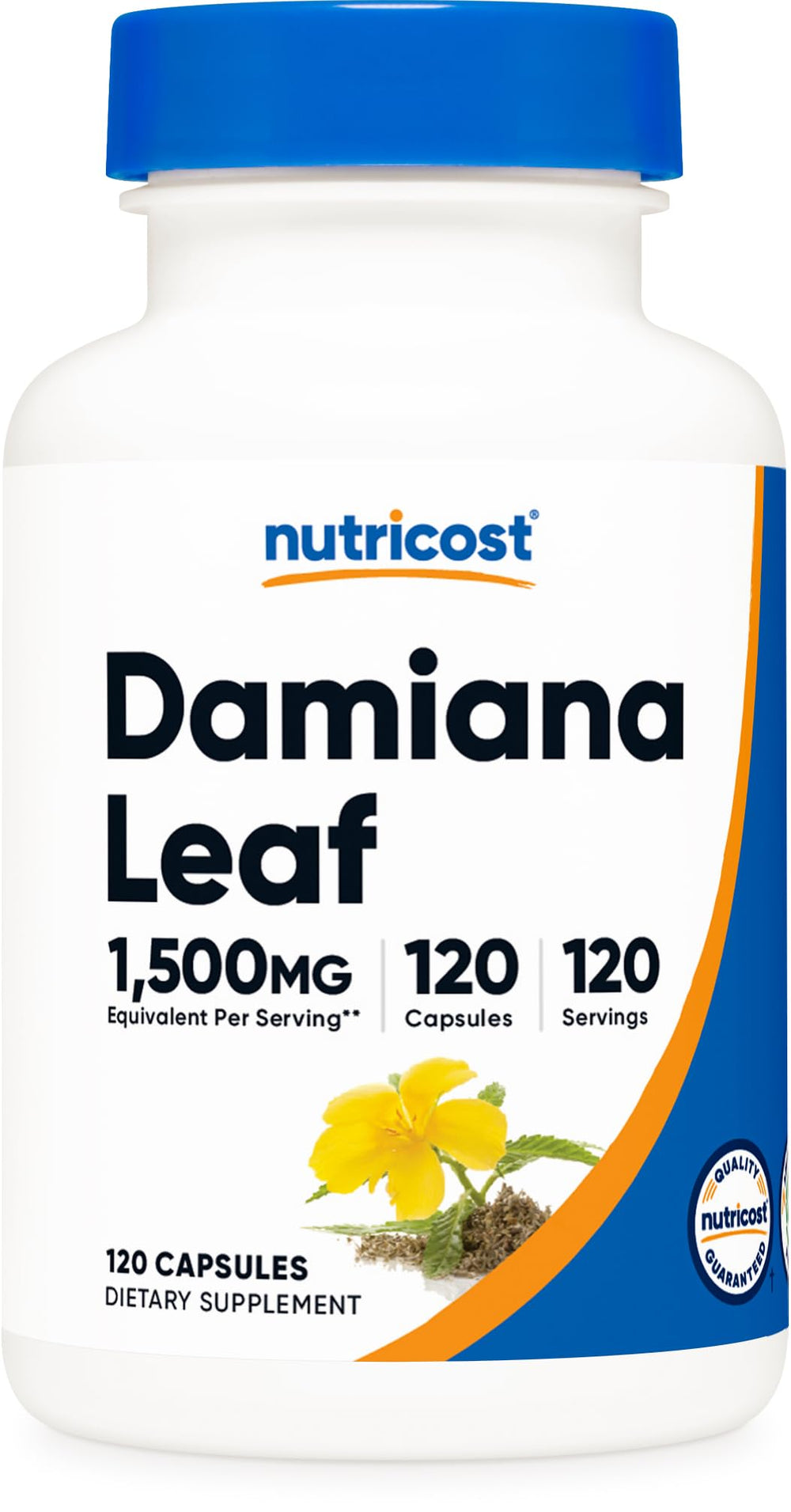 Nutricost Damiana Leaf Capsules bottle with 120 capsules