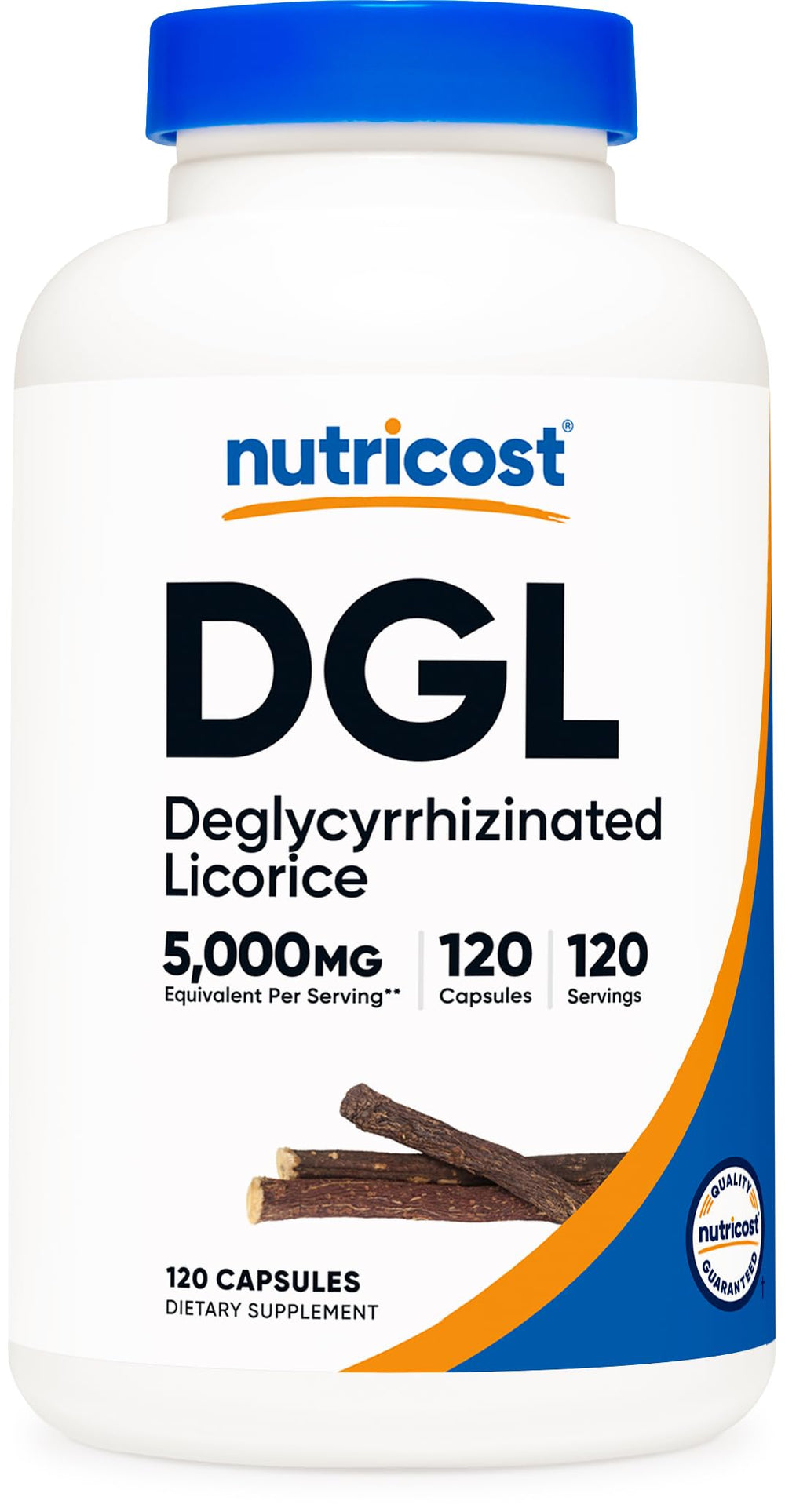 Nutricost DGL Licorice Extract Capsules bottle with 120 capsules