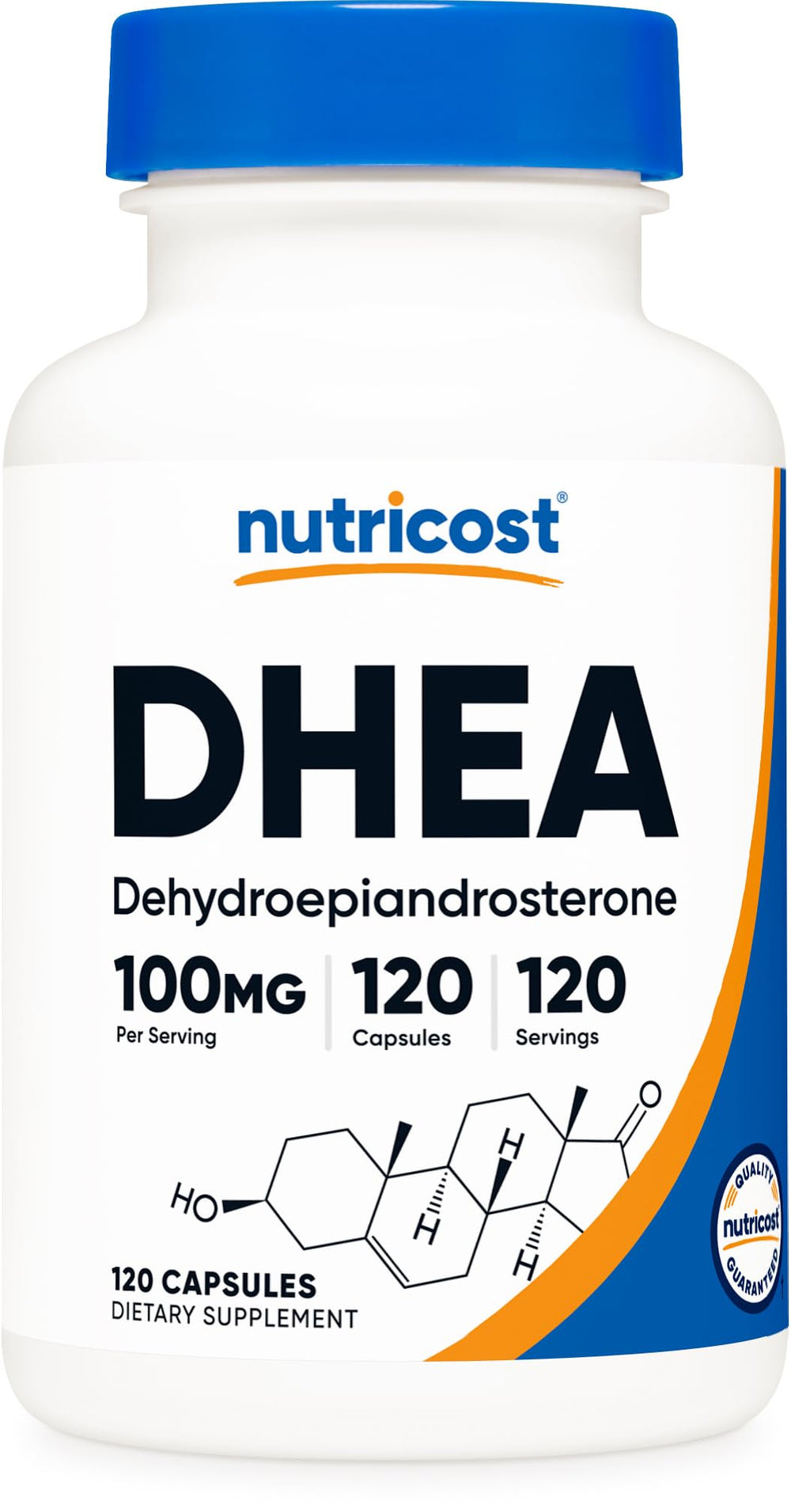 Nutricost DHEA 100mg bottle with 120 capsules