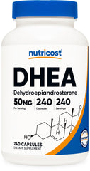 Nutricost DHEA 50mg bottle with 240 capsules