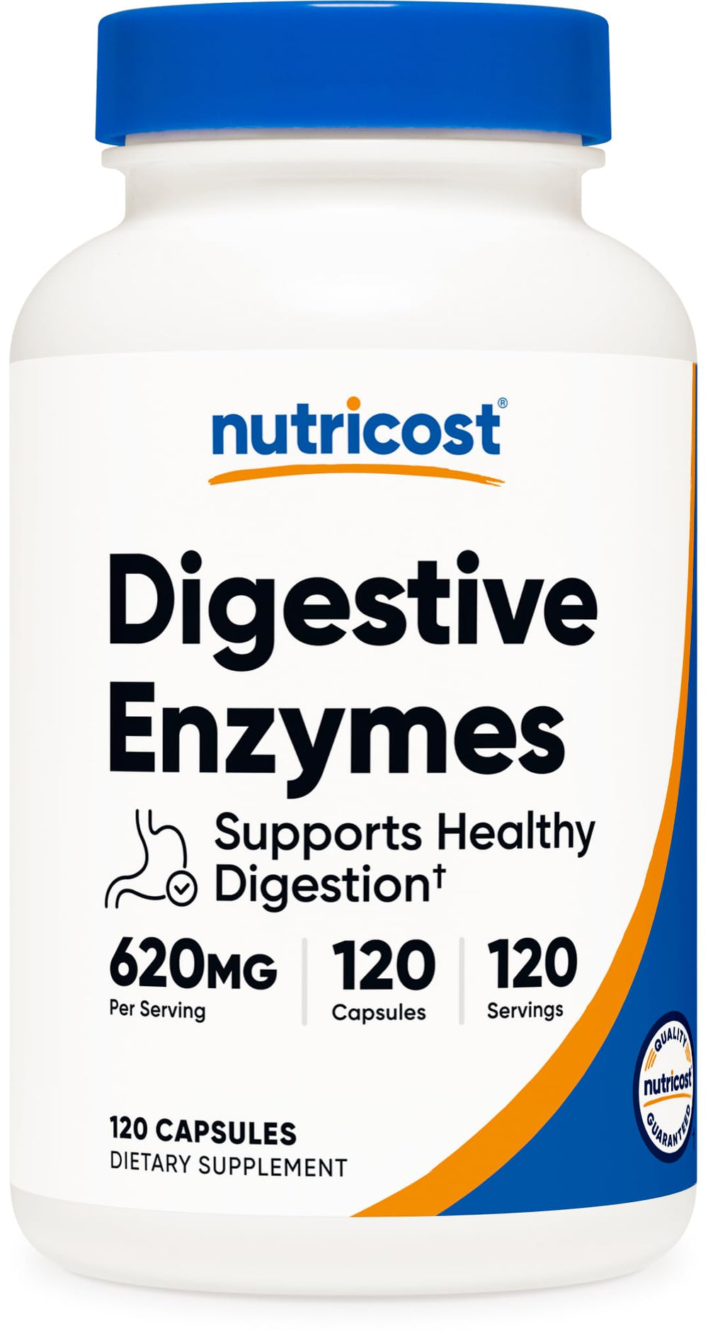 Nutricost Digestive Enzymes 620mg bottle with 120 capsules