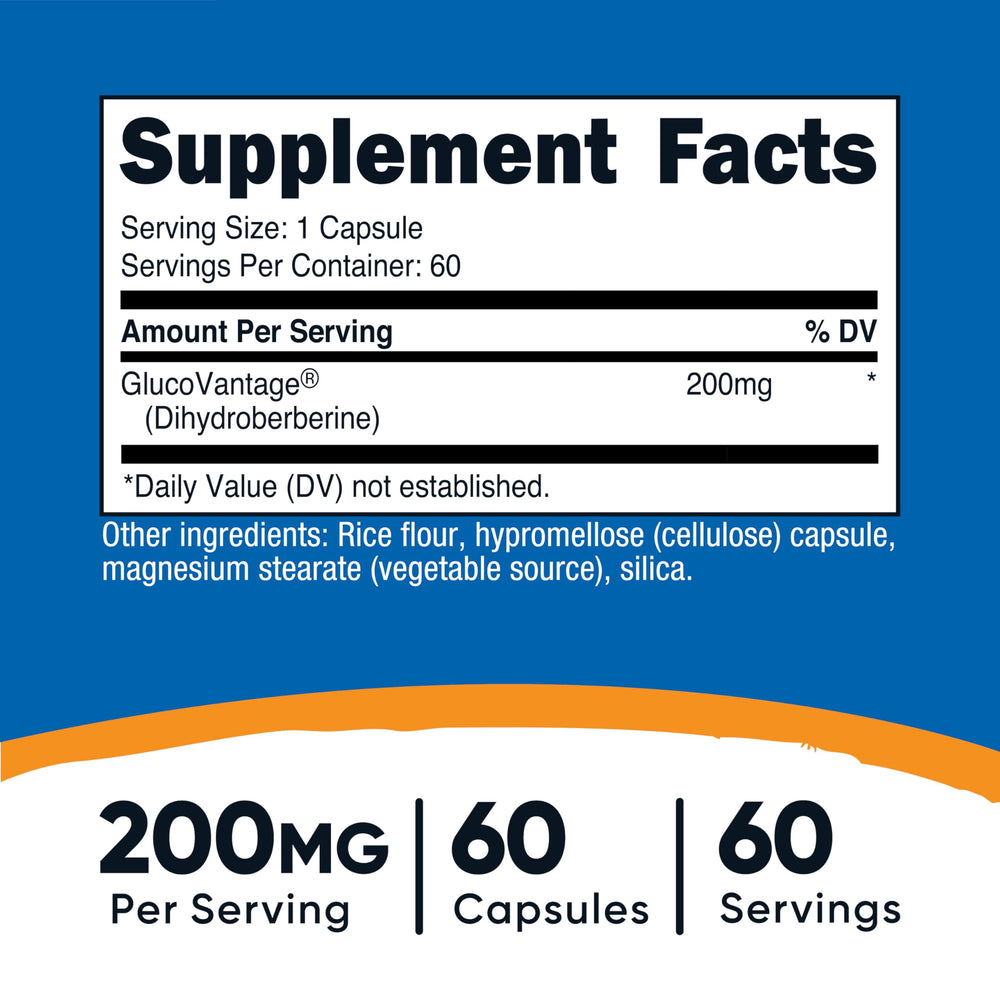 Close-up of Dihydroberberine capsule (200mg)