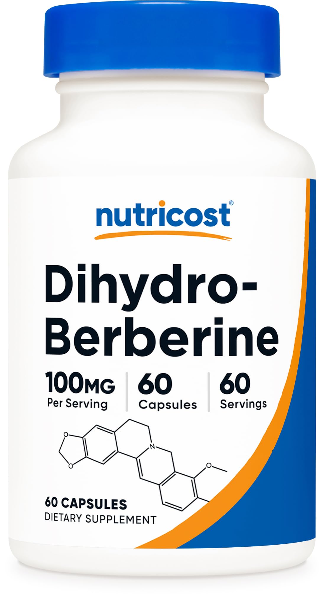 Bottle of Nutricost Dihydroberberine Capsules (100mg, 60 count)