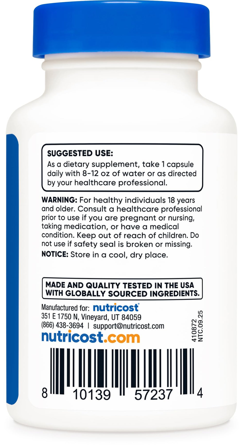 Nutricost Dihydroberberine label on bottle