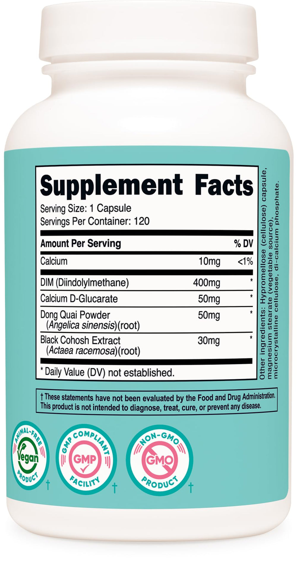 Nutricost DIM third-party tested seal indicating product reliability.