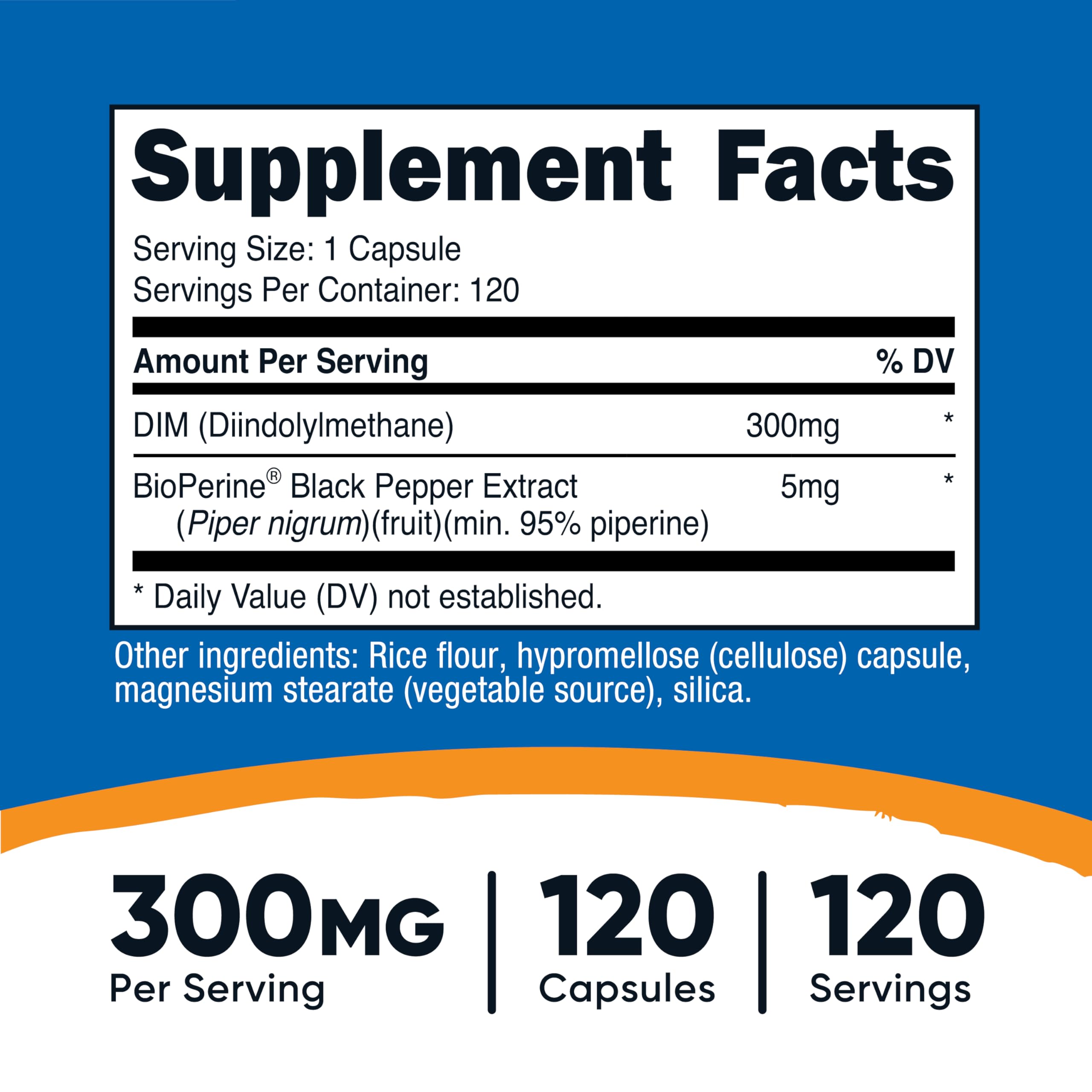 Nutricost DIM capsules closeup showing vegetarian soft capsules.