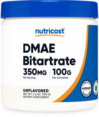 Nutricost DMAE-Bitartrate powder bottle (100 g)