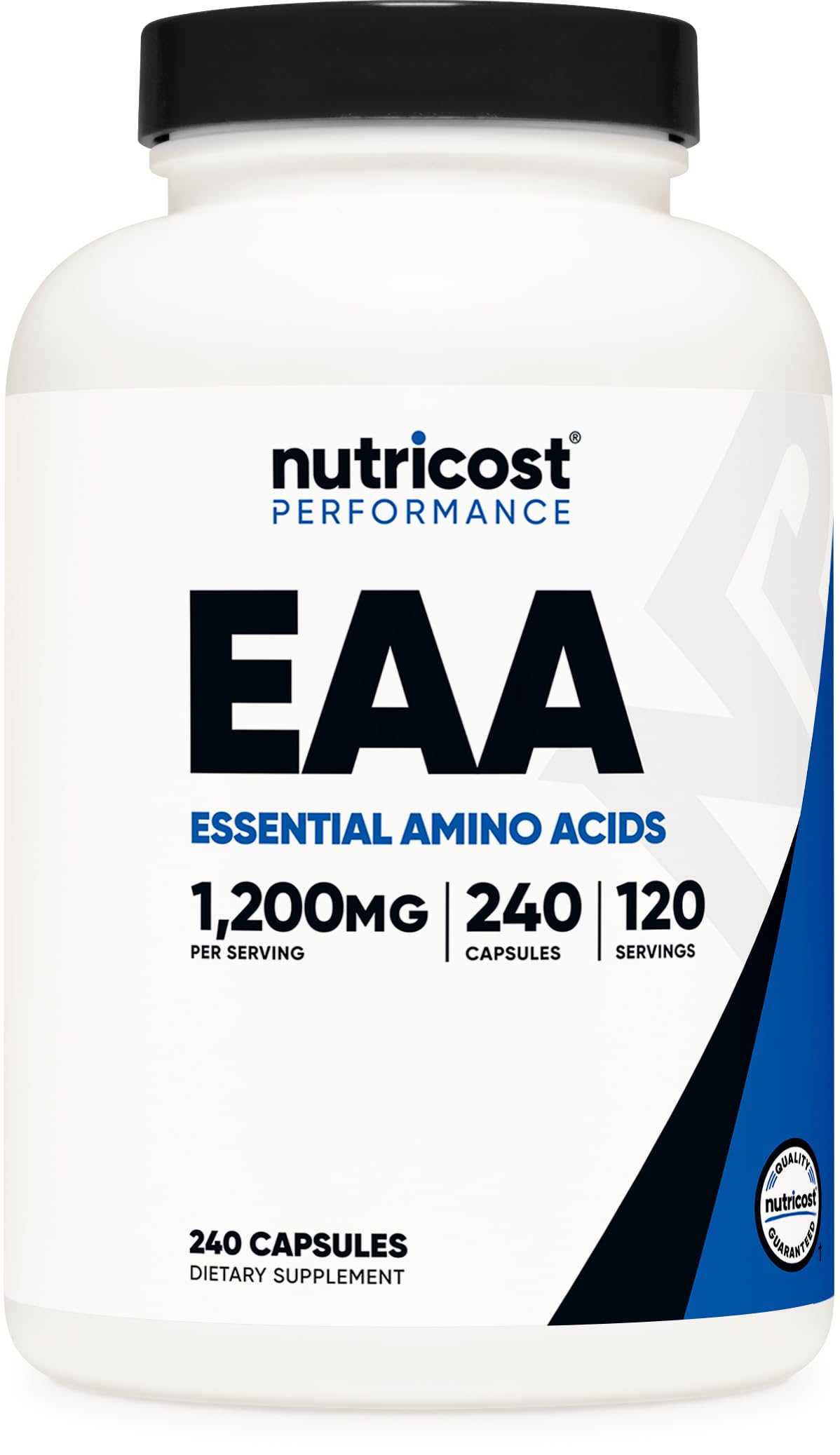 Nutricost EAA Capsules 1200mg bottle with 240 capsules