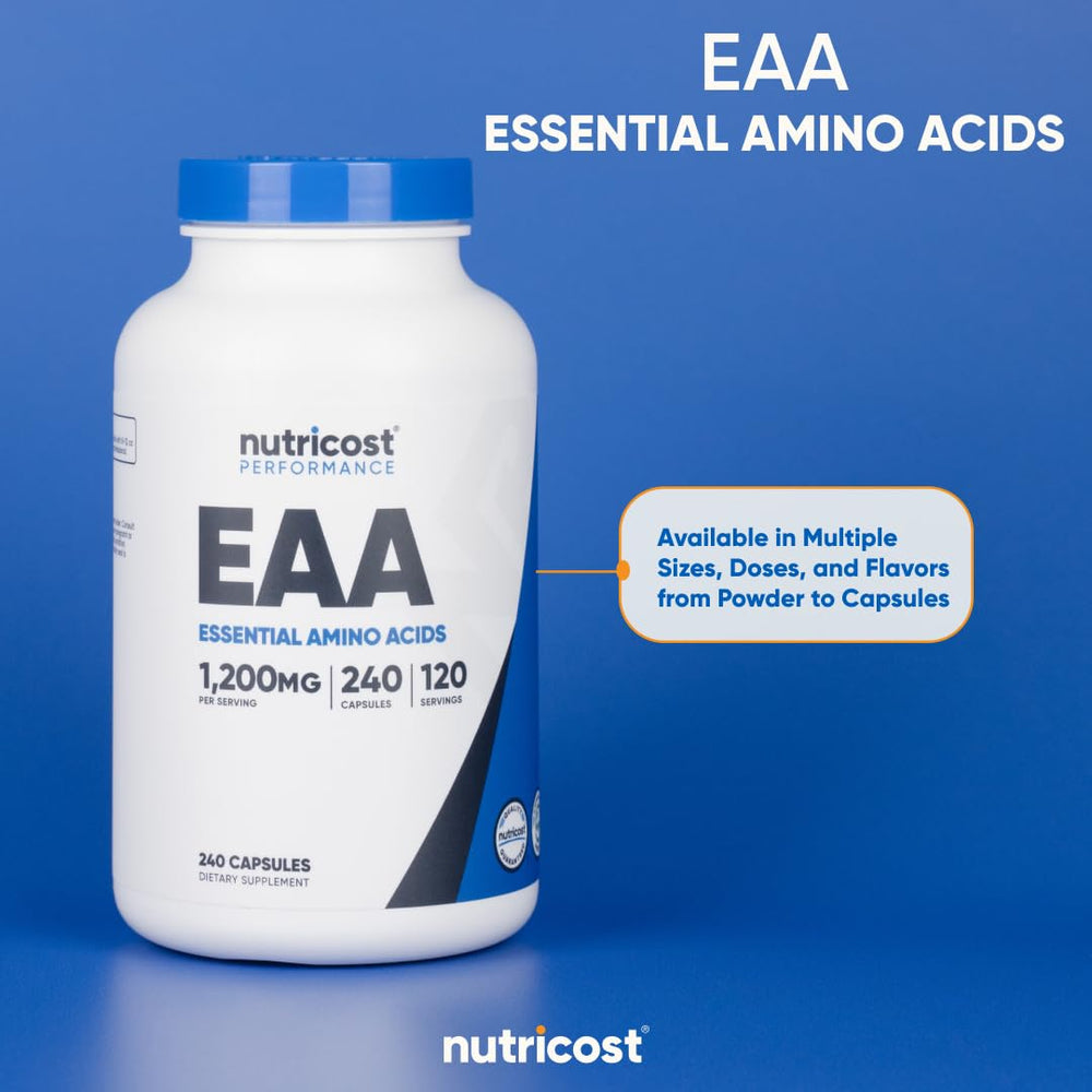 Gluten-free certification on Nutricost EAA packaging