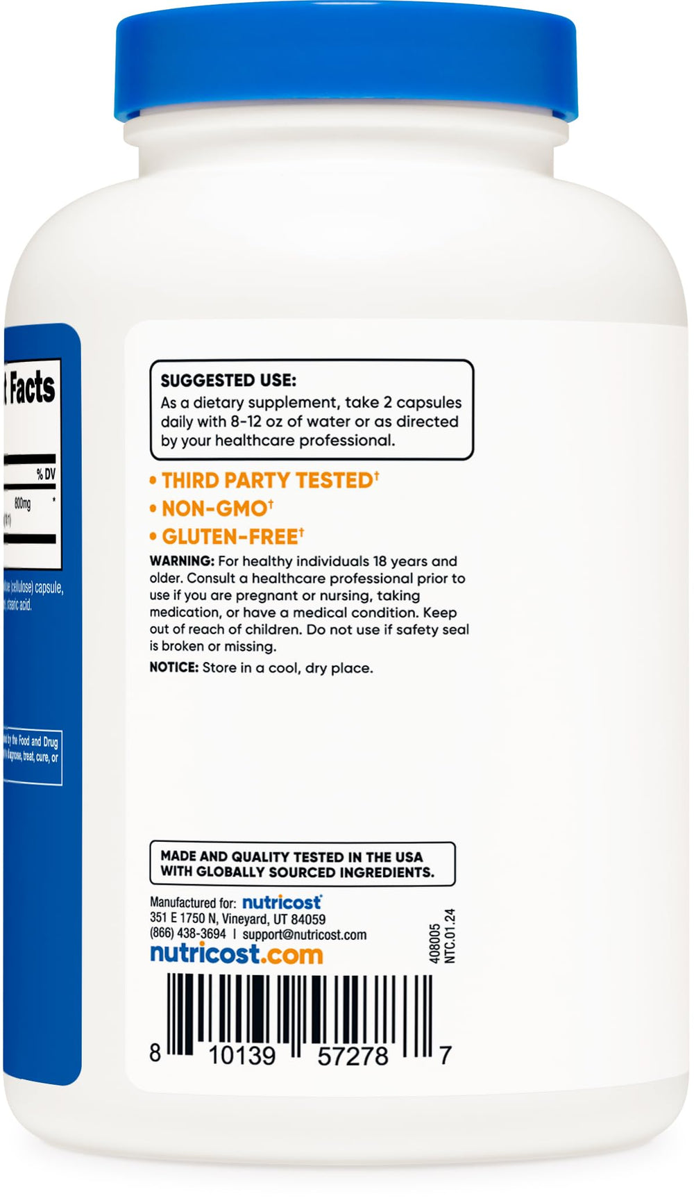 Nutricost Echinacea 800mg packaging box