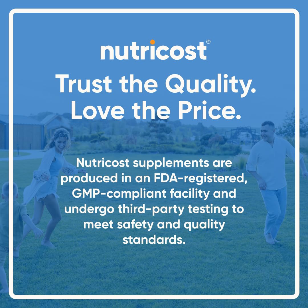 Third-party tested seal on Nutricost packaging