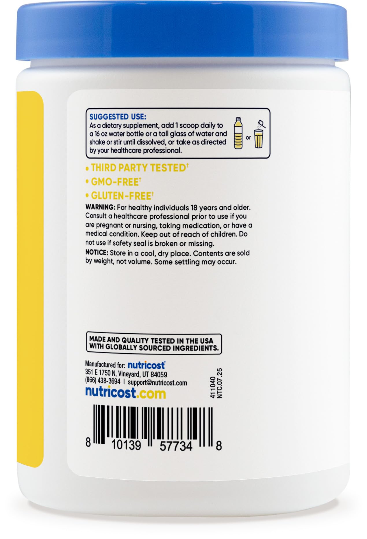 Nutricost Electrolytes Complex Pineapple Ice glass with mixed drink for refreshing hydration