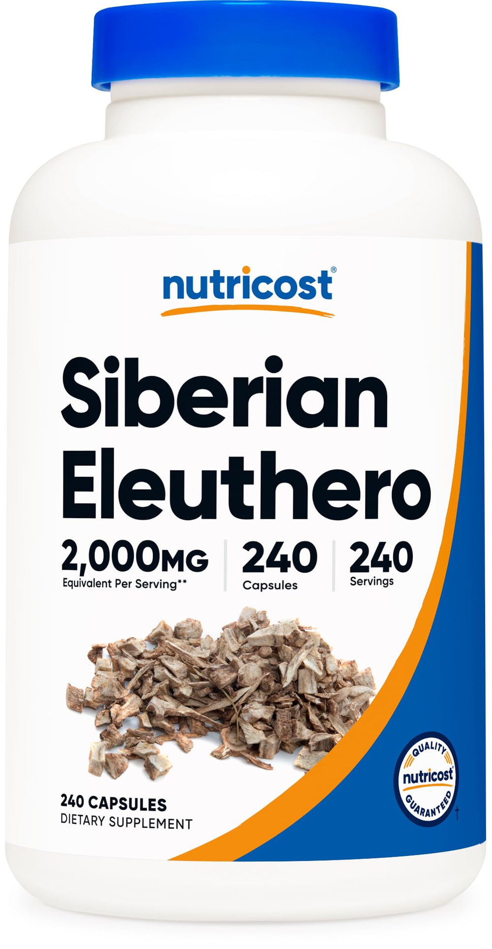 Nutricost Eleuthero 500mg bottle with 240 capsules