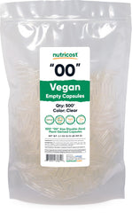 500-count package of Nutricost Vegan Empty Capsules Size 00
