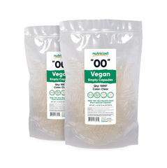 Bulk packaging of Nutricost empty capsules size 00