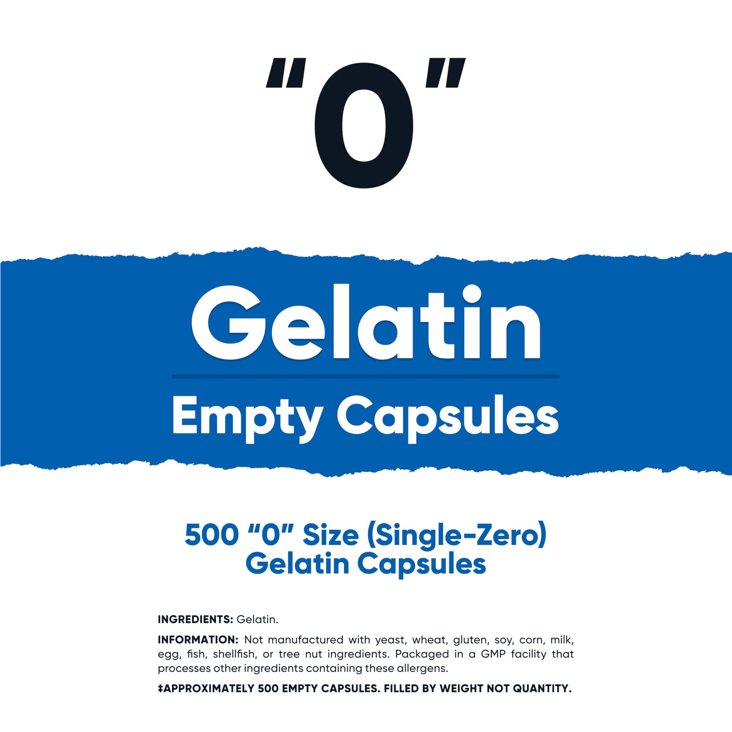 Close-up of clear empty gelatin capsules