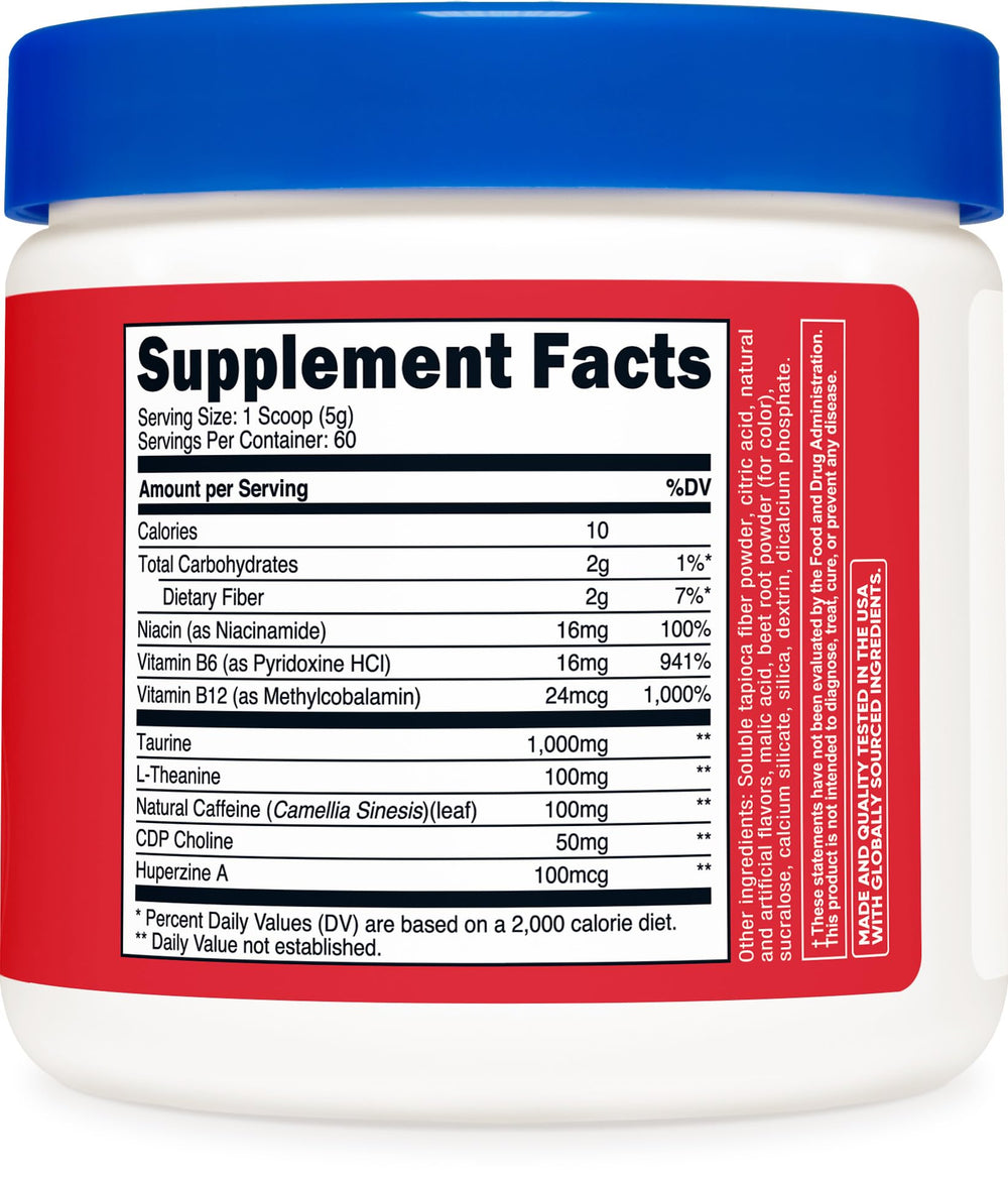 Nutricost Energy Complex fruit punch gym bag scene supports on-the-go energy.