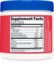 Nutricost Energy Complex Strawberry Kiwi scoop displaying 60 servings and measurement