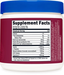 Nutricost Energy Drink Powder Grape ingredient scoop emphasizes easy mixing and consistent energy.
