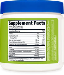 Nutricost Energy Complex green apple label emphasizes gluten-free formula and transparency.