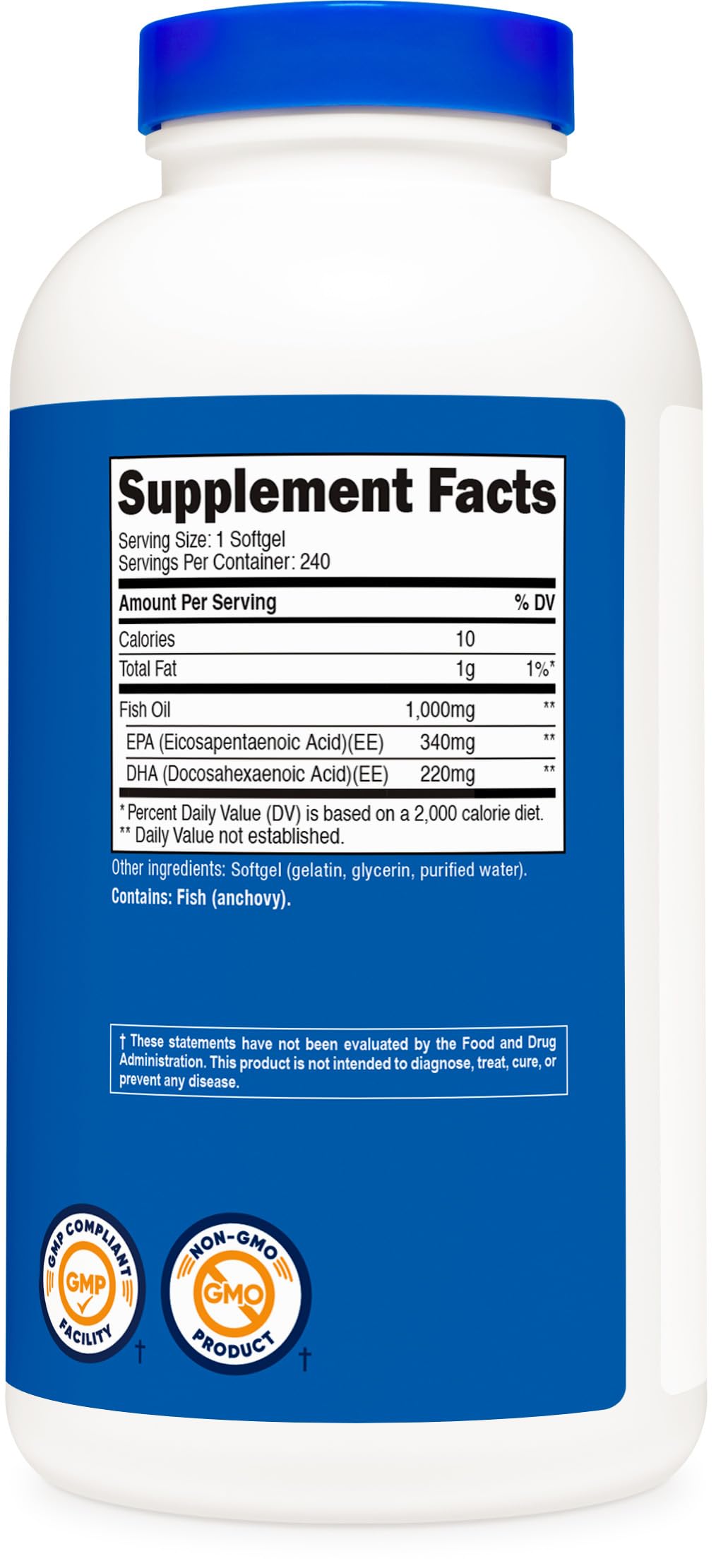 Close-up of omega-3 softgel capsules