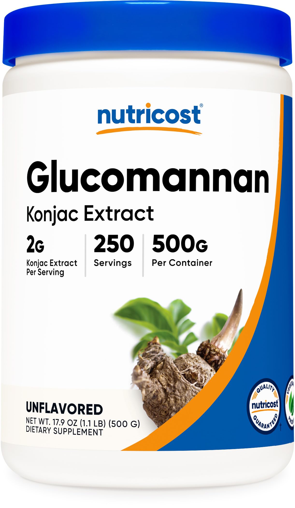 Nutricost Glucomannan 500g bottle