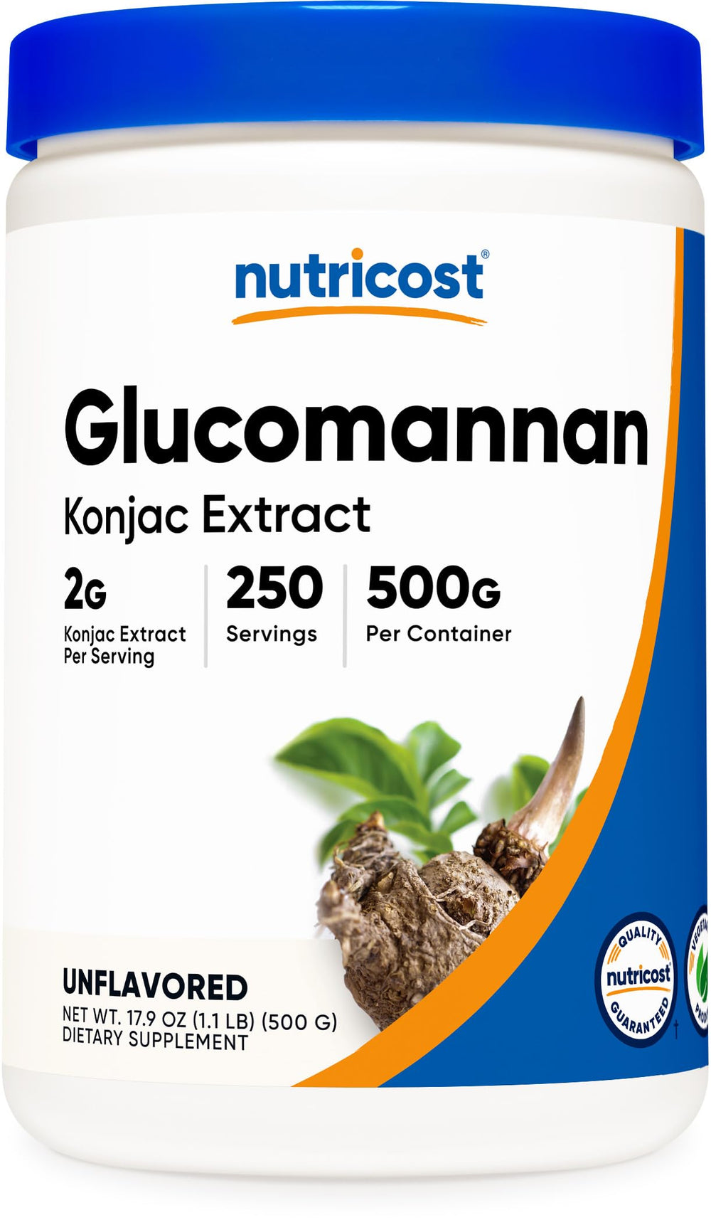 Nutricost Glucomannan 500g bottle