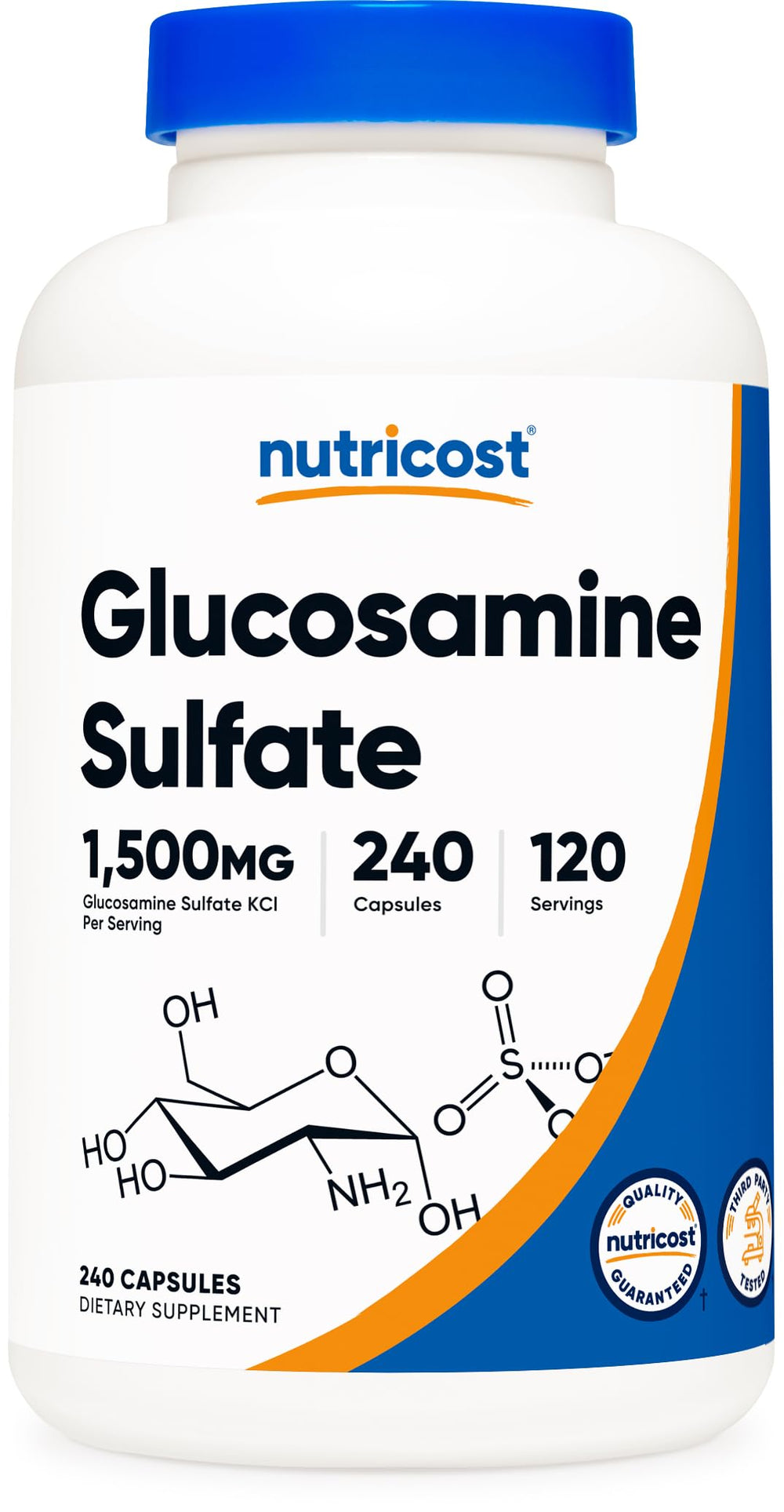Nutricost Glucosamine Sulfate 1500mg 240 capsules – hero image