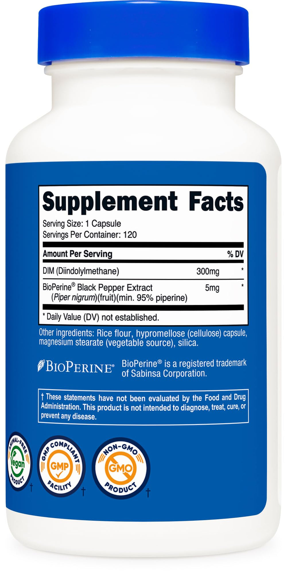 Nutricost GMP and FDA facility label signaling quality and safety.