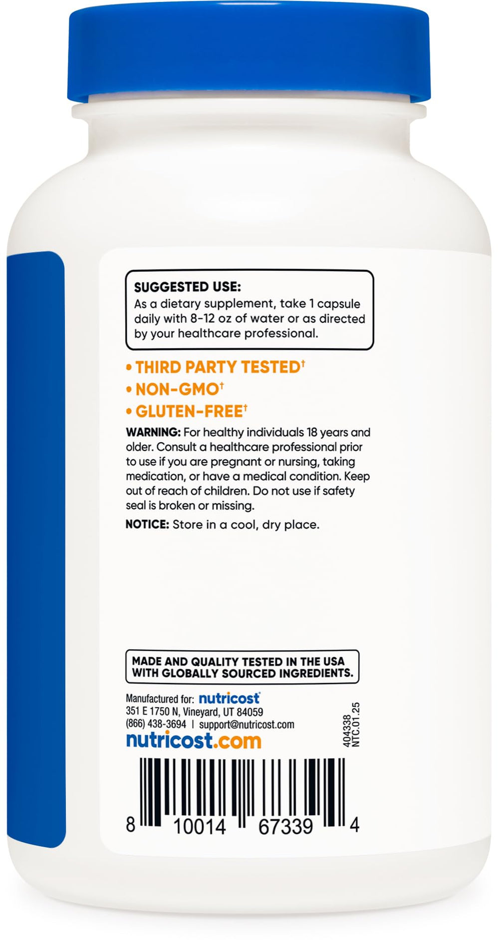 Nutricost Grape Seed Extract packaging and bottle