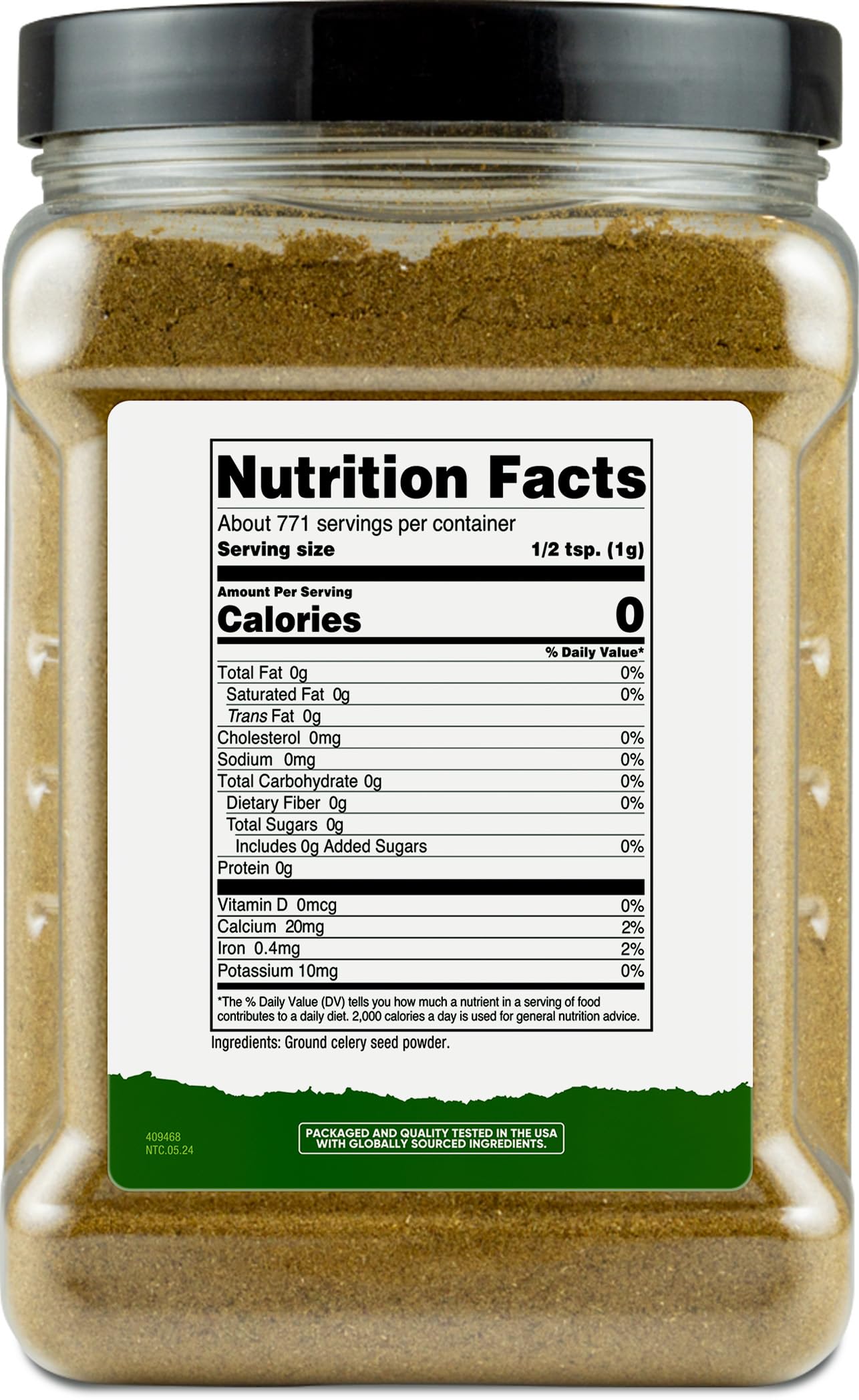 Ground celery seed ready for pickling and seasoning