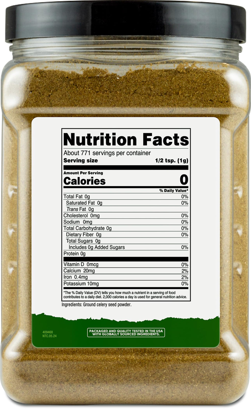 Ground celery seed ready for pickling and seasoning