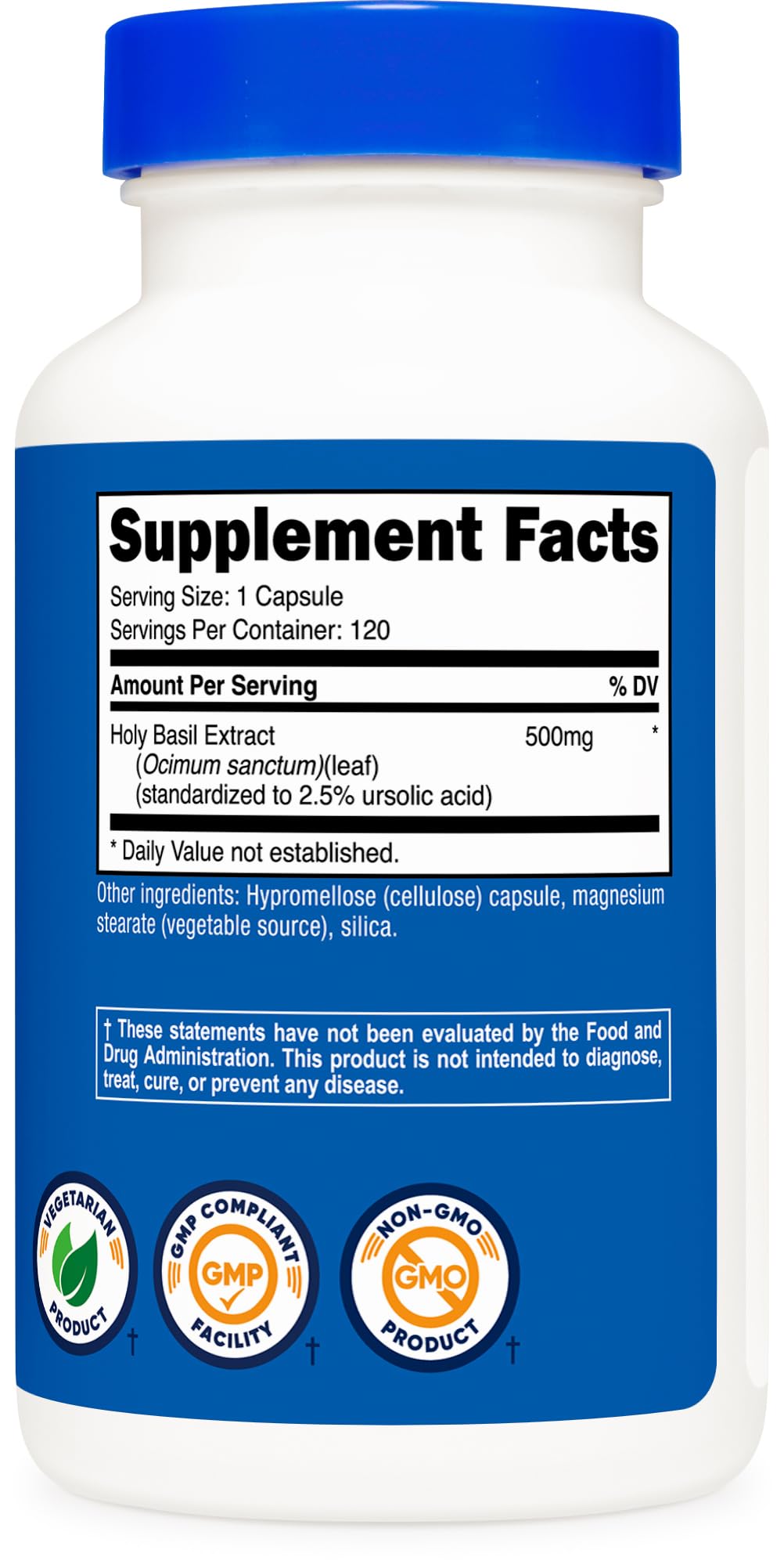 Gluten Free and Non-GMO Nutricost Holy Basil Capsules