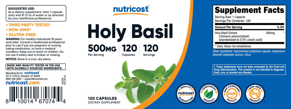 Vegetarian capsules and packaging label