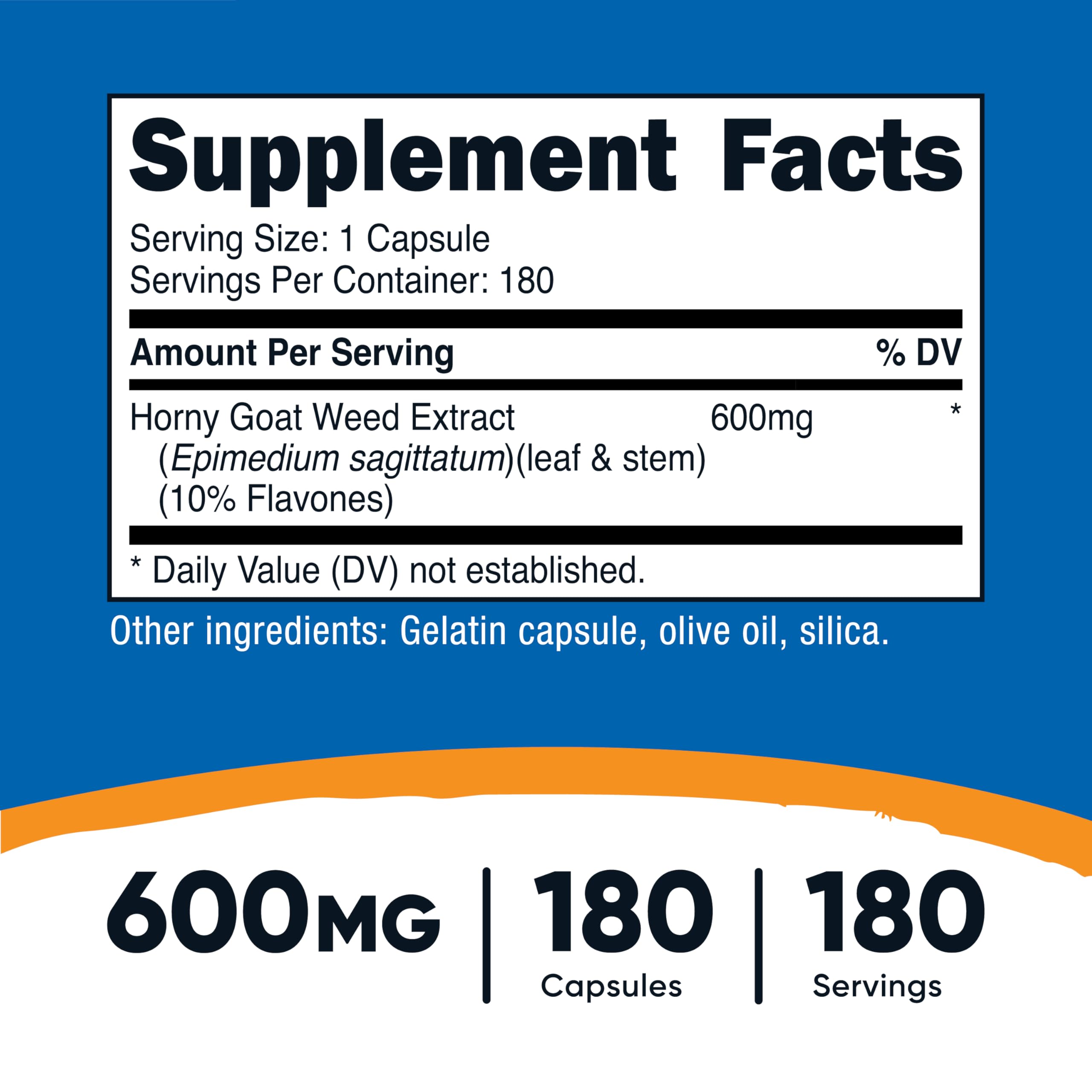 Close-up of Nutricost Horny Goat Weed Extract bottle