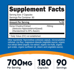 Label shows 700 mg per serving on Nutricost capsules