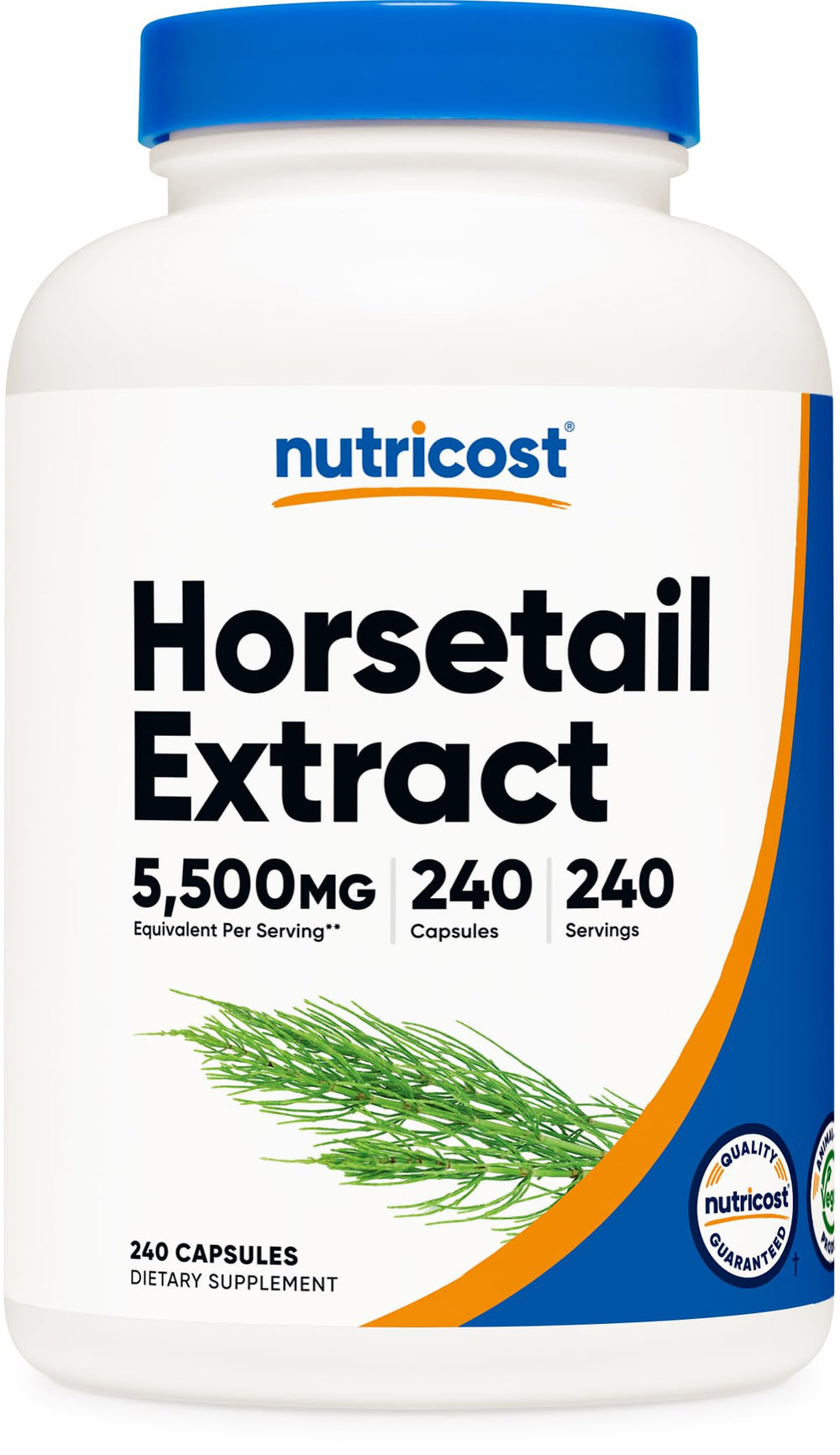 Nutricost Horsetail Extract Capsules bottle label