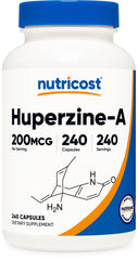 Bottle of Nutricost Huperzine A 200mcg 240 capsules