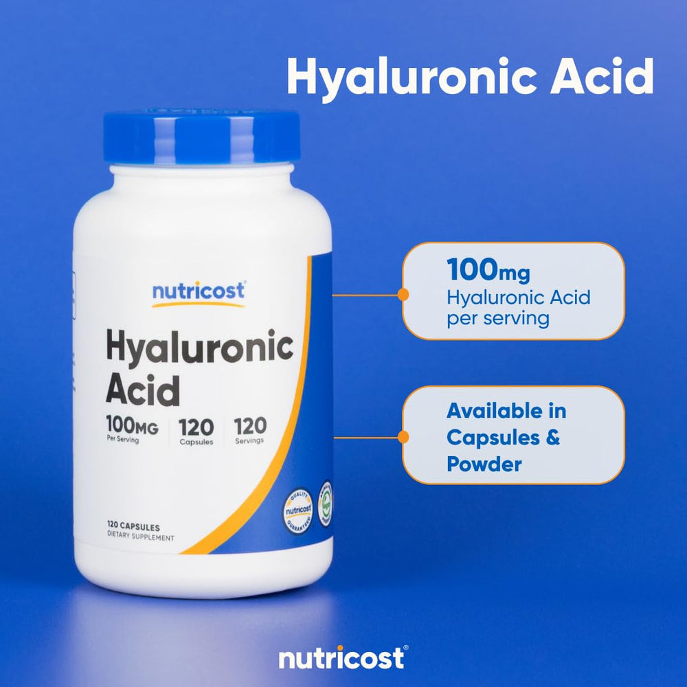Ingredients label for Hyaluronic Acid capsules