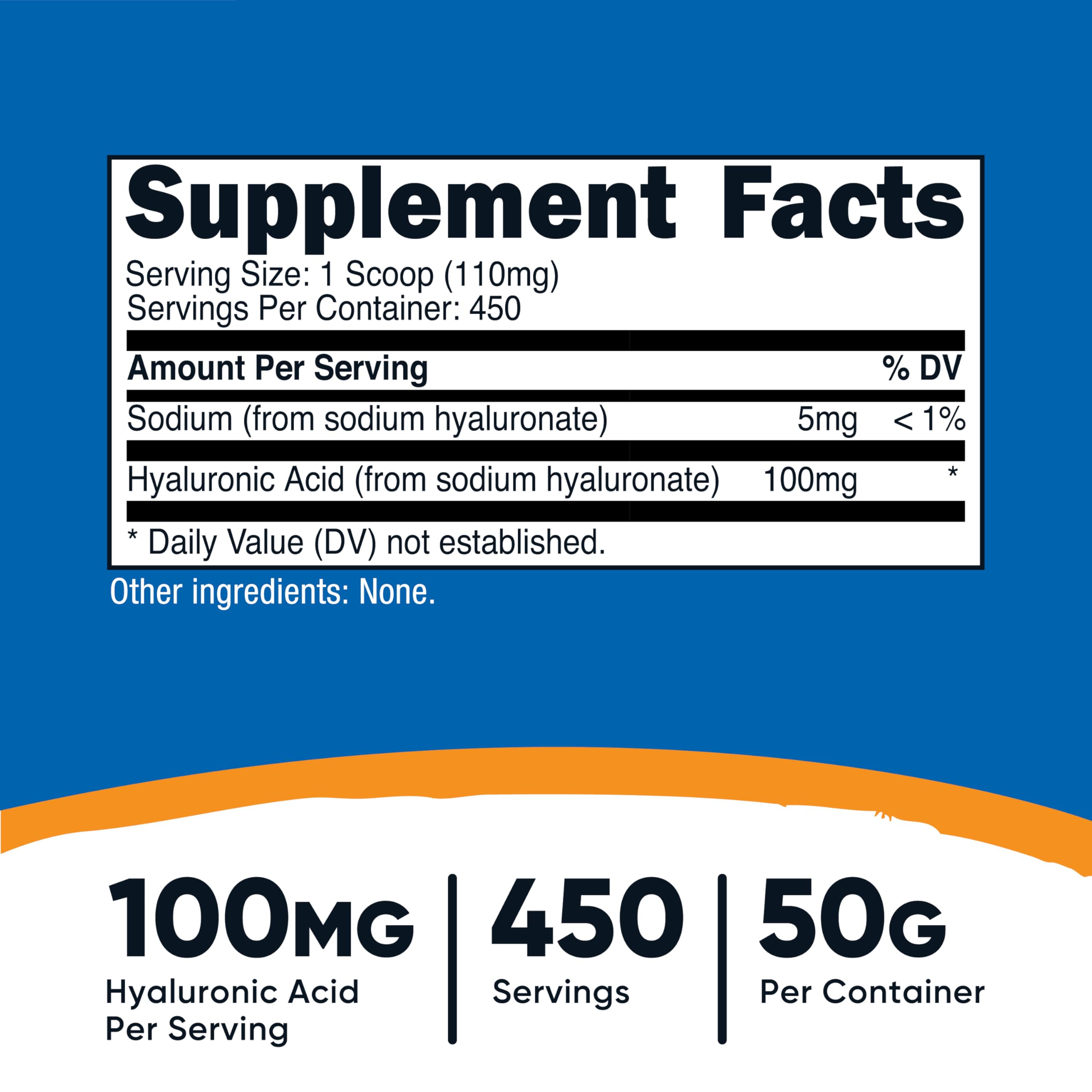 Fine, water-soluble hyaluronic acid powder close-up