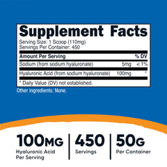 Fine, water-soluble hyaluronic acid powder close-up