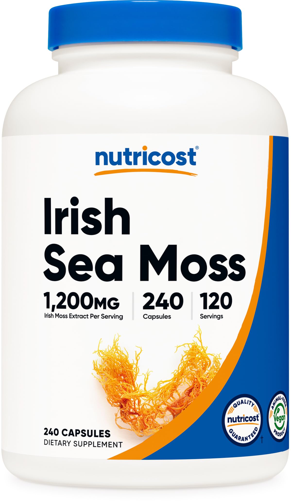 Nutricost Irish Sea Moss Extract Capsules bottle with 240 capsules