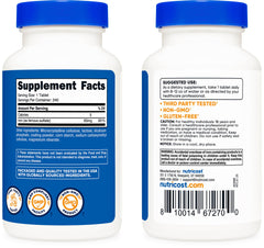 Front view of Nutricost Iron bottle with 240 tablets