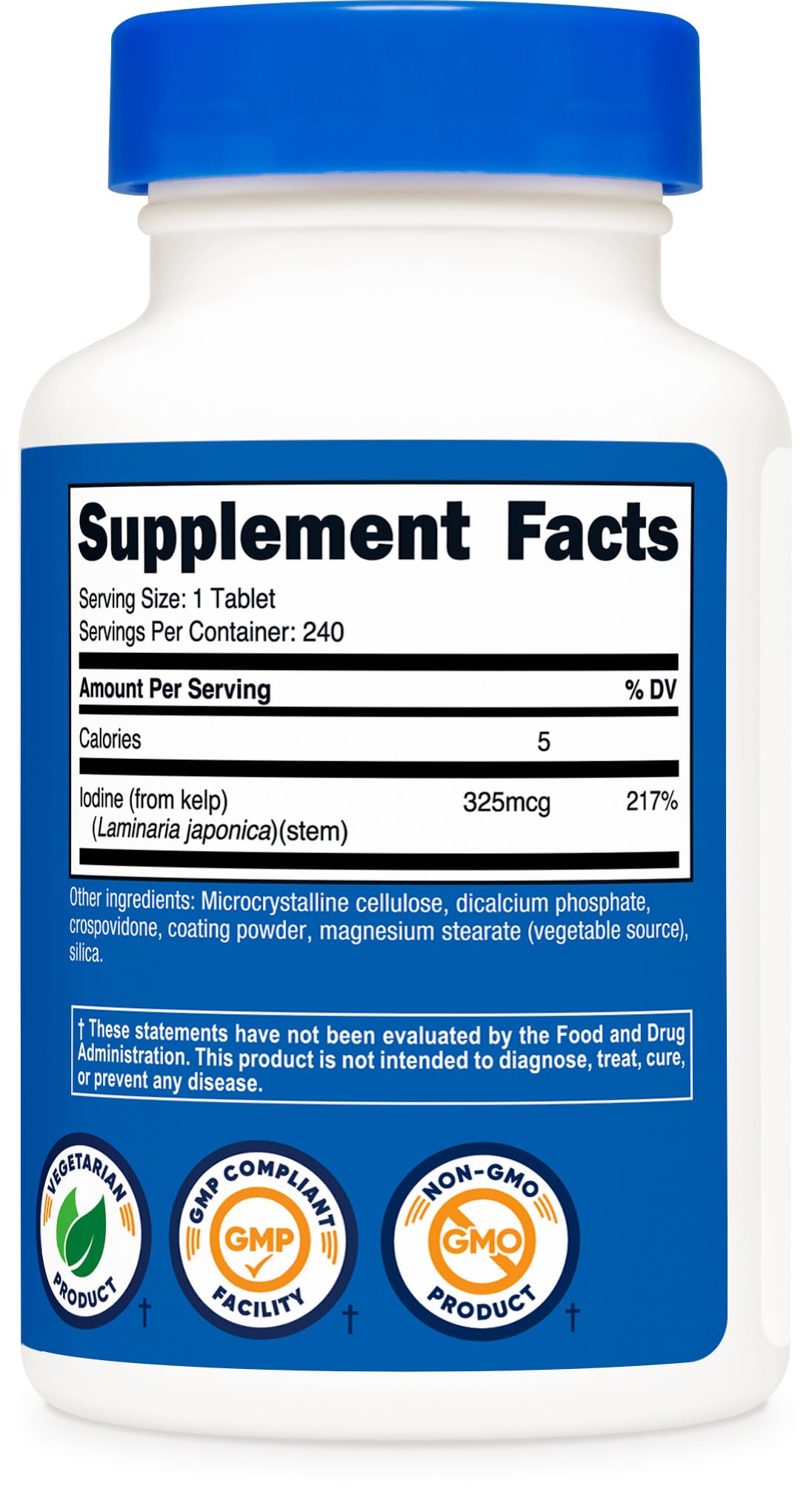 Nutricost Kelp Tablets product packaging and bottle