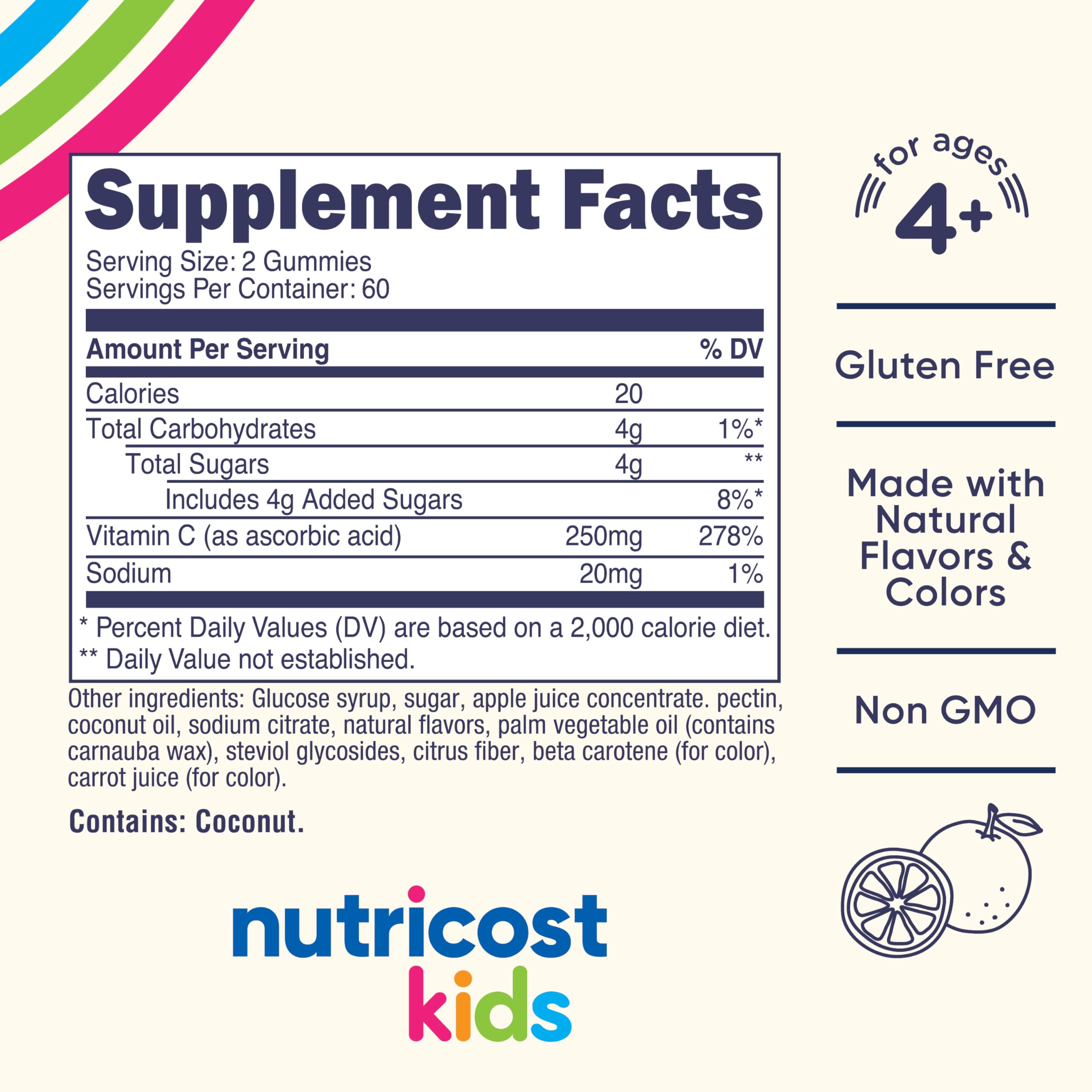 Close-up of orange flavored gummies