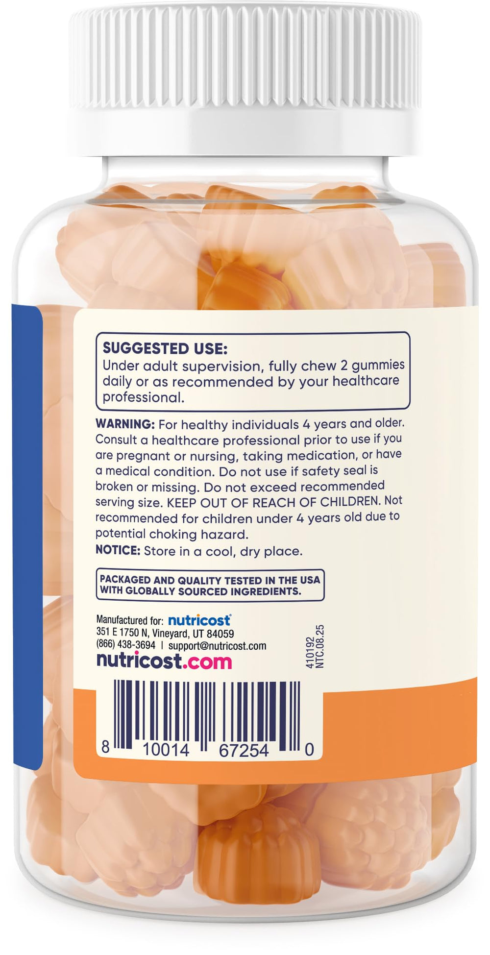 Packaging highlighting gluten-free and no corn syrup